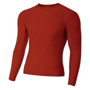 A4 Long Sleeves Comfort Compression‎ Crew Scarlet Red NB3133 Youth XL